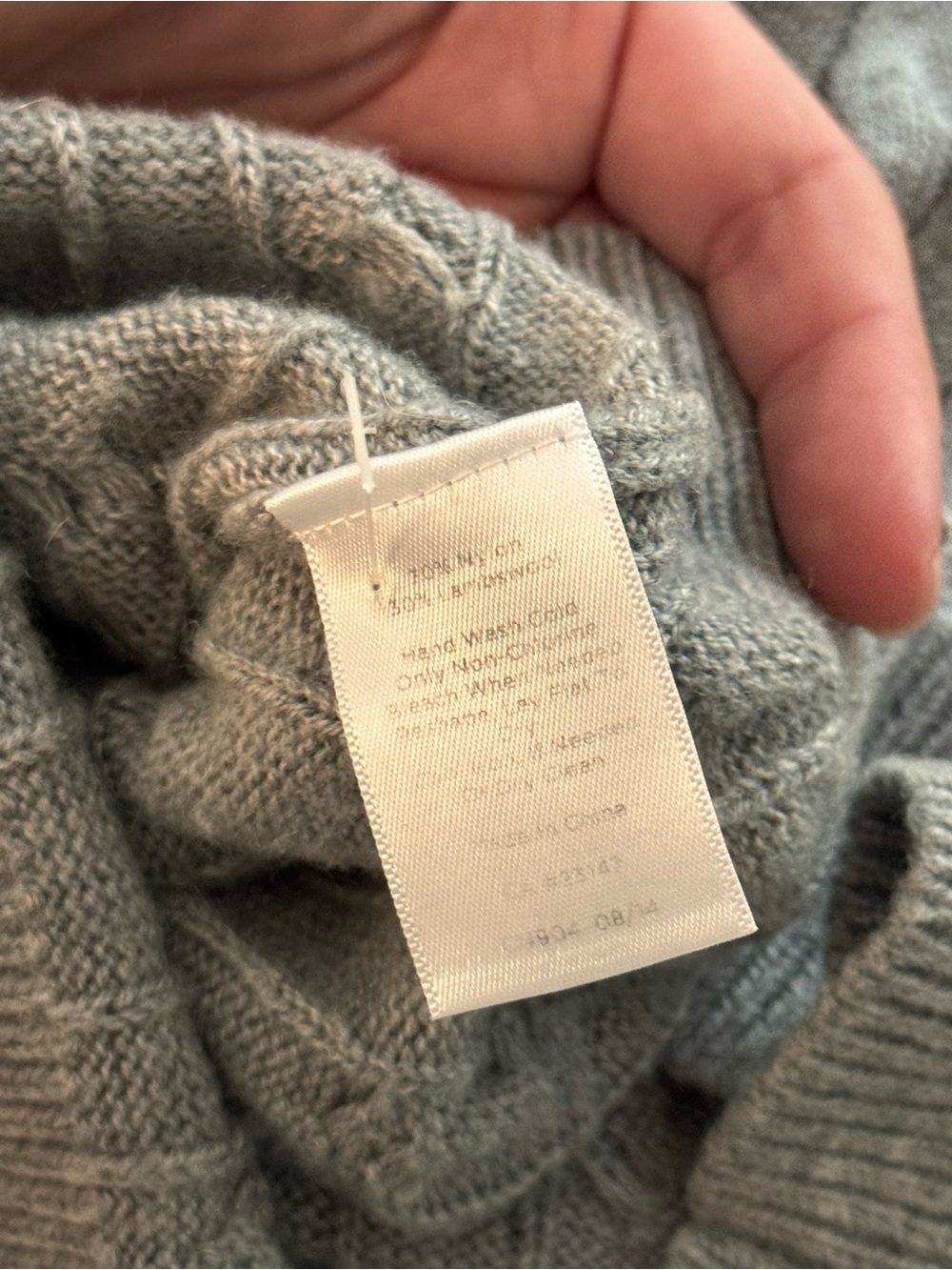 Talbots gray cable-knit crewneck sweater- Size M - Picture 7 of 7